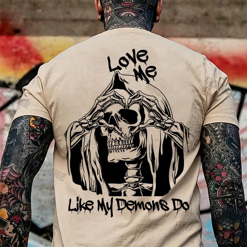 LOVE ME LIKE MY DEMON DO Print Men's T-shirt Image - 3