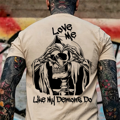 LOVE ME LIKE MY DEMON DO Print Men's T-shirt Image - 3