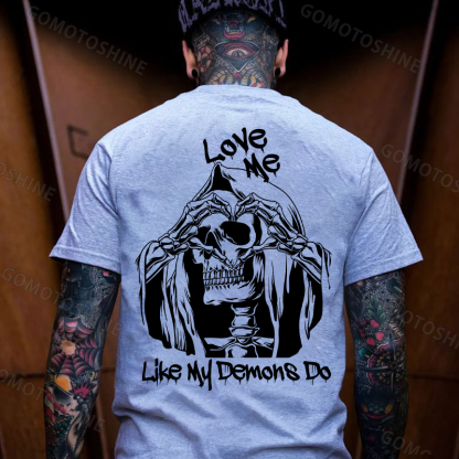 LOVE ME LIKE MY DEMON DO Print Men's T-shirt Image - 4