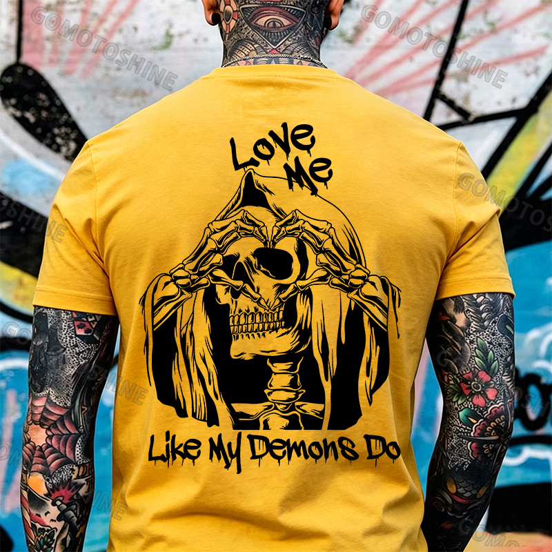 LOVE ME LIKE MY DEMON DO Print Men's T-shirt Image - 6