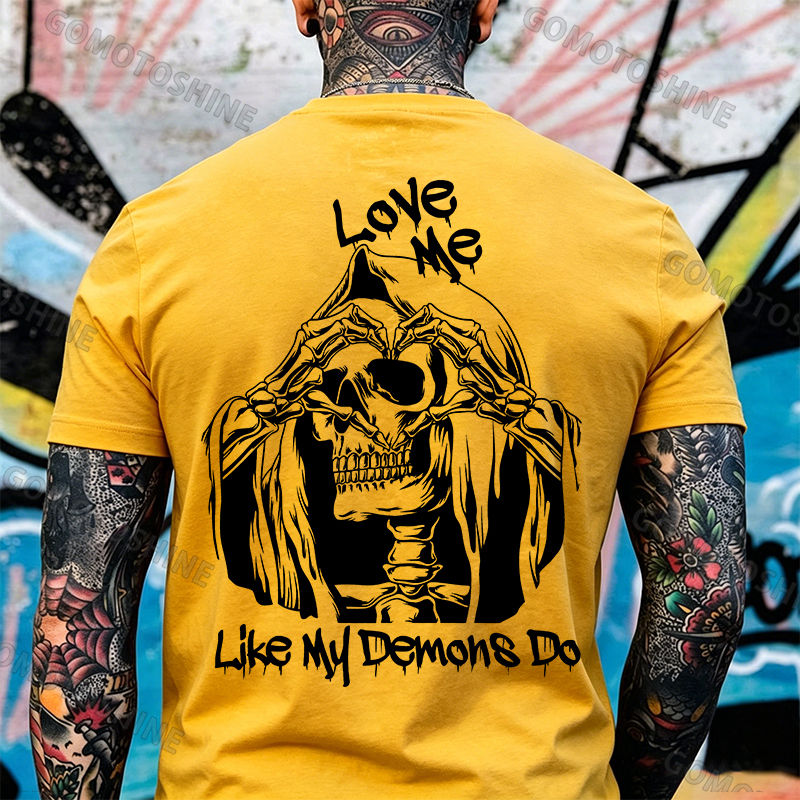 LOVE ME LIKE MY DEMON DO Print Men's T-shirt Image - 6