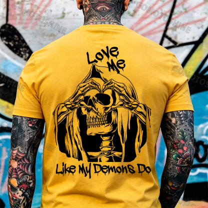 LOVE ME LIKE MY DEMON DO Print Men's T-shirt Image - 6