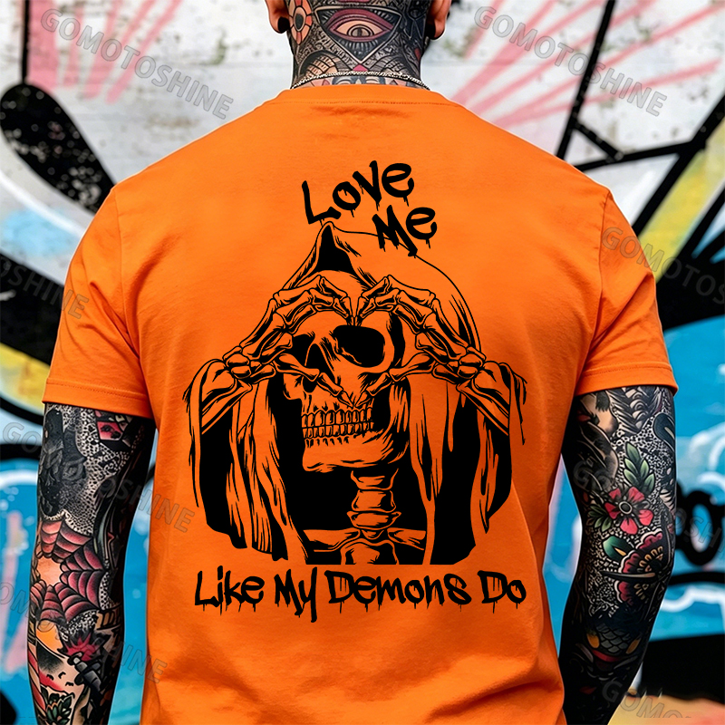 LOVE ME LIKE MY DEMON DO Print Men's T-shirt Image - 7