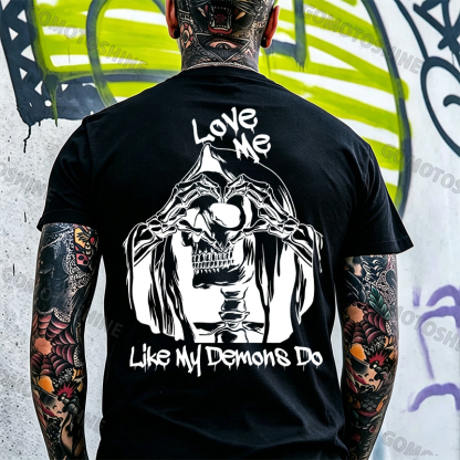 LOVE ME LIKE MY DEMON DO Print Men's T-shirt Image - 10