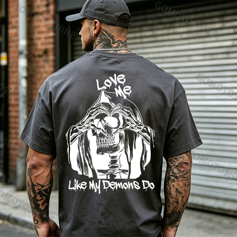 LOVE ME LIKE MY DEMON DO Print Men's T-shirt Image - 8