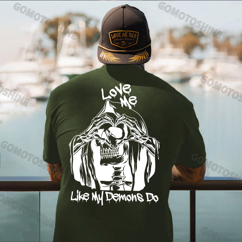 LOVE ME LIKE MY DEMON DO Print Men's T-shirt Image - 9