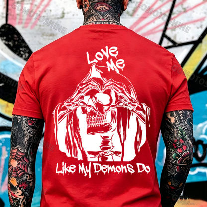 LOVE ME LIKE MY DEMON DO Print Men's T-shirt Image - 11