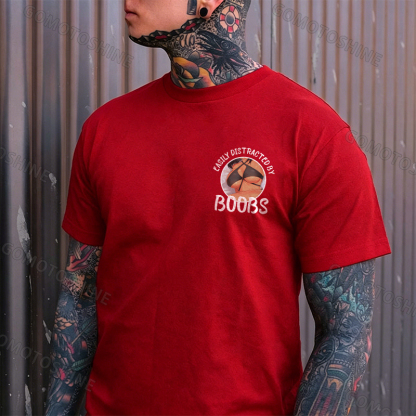 EASILY DISTRACTED BY BOOBS Anime Sexy Body Print Men's T-shirt Image - 20