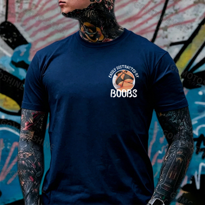 EASILY DISTRACTED BY BOOBS Anime Sexy Body Print Men's T-shirt Image - 21