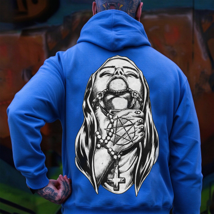 Chokehold Nun Bad Religion Dark Style Black Print Hoodie Image - 15