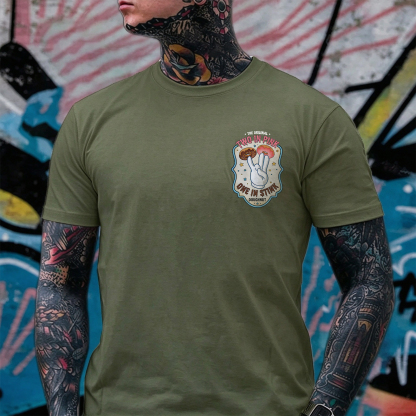 THE ORIGINAL TWO IN PINK ONE IN STINK DOUGHNUT Shocker Print Men's T-shirt Image - 5