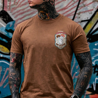 THE ORIGINAL TWO IN PINK ONE IN STINK DOUGHNUT Shocker Print Men's T-shirt Image - 11