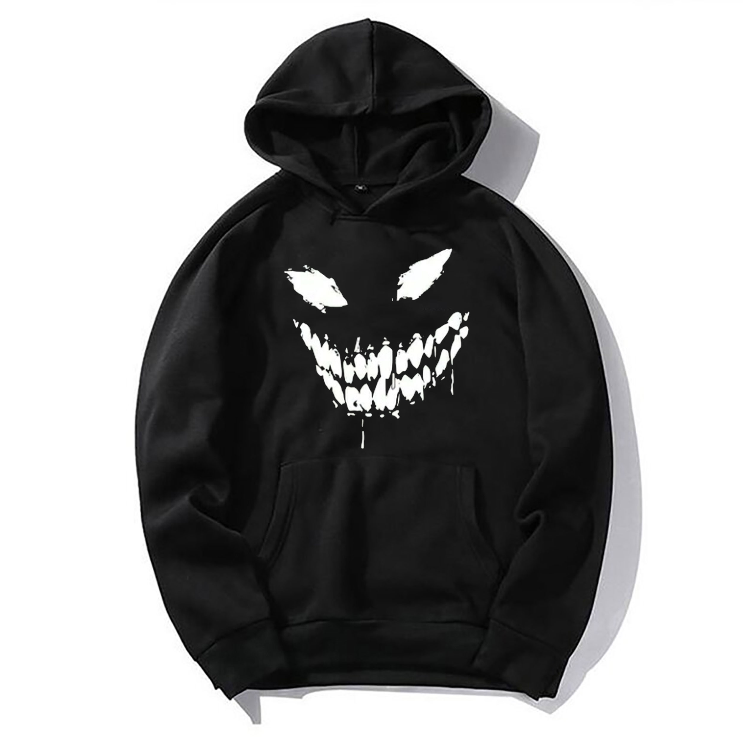 Evil Emoji Modern Style Black Print Hoodie