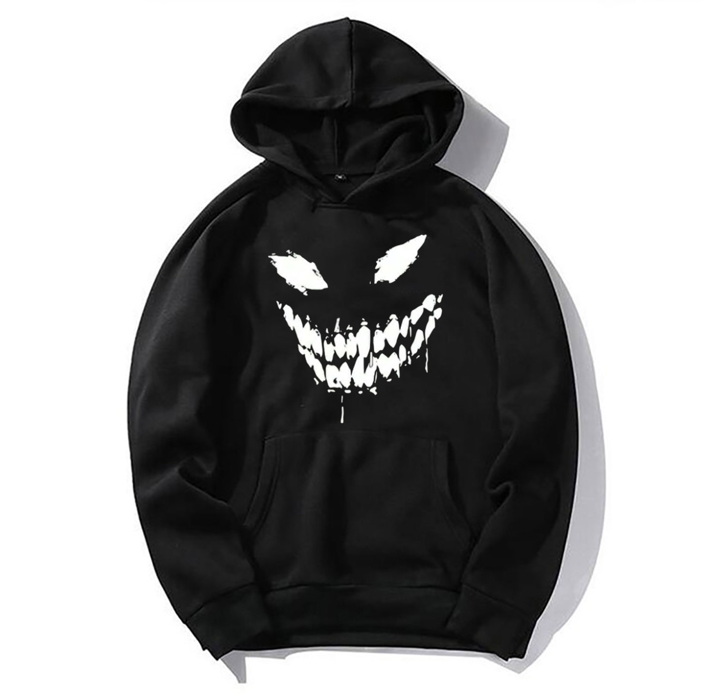 Evil Emoji Modern Style Black Print Hoodie