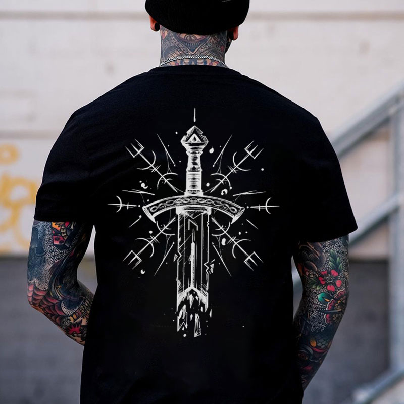 Broken Sword Black Print T-shirt