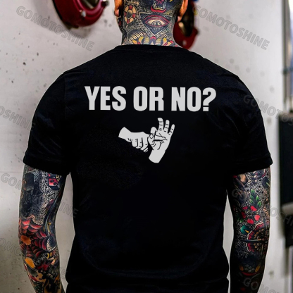 YES OR NO Unholy Hands Graphic Casual Black Print T-shirt