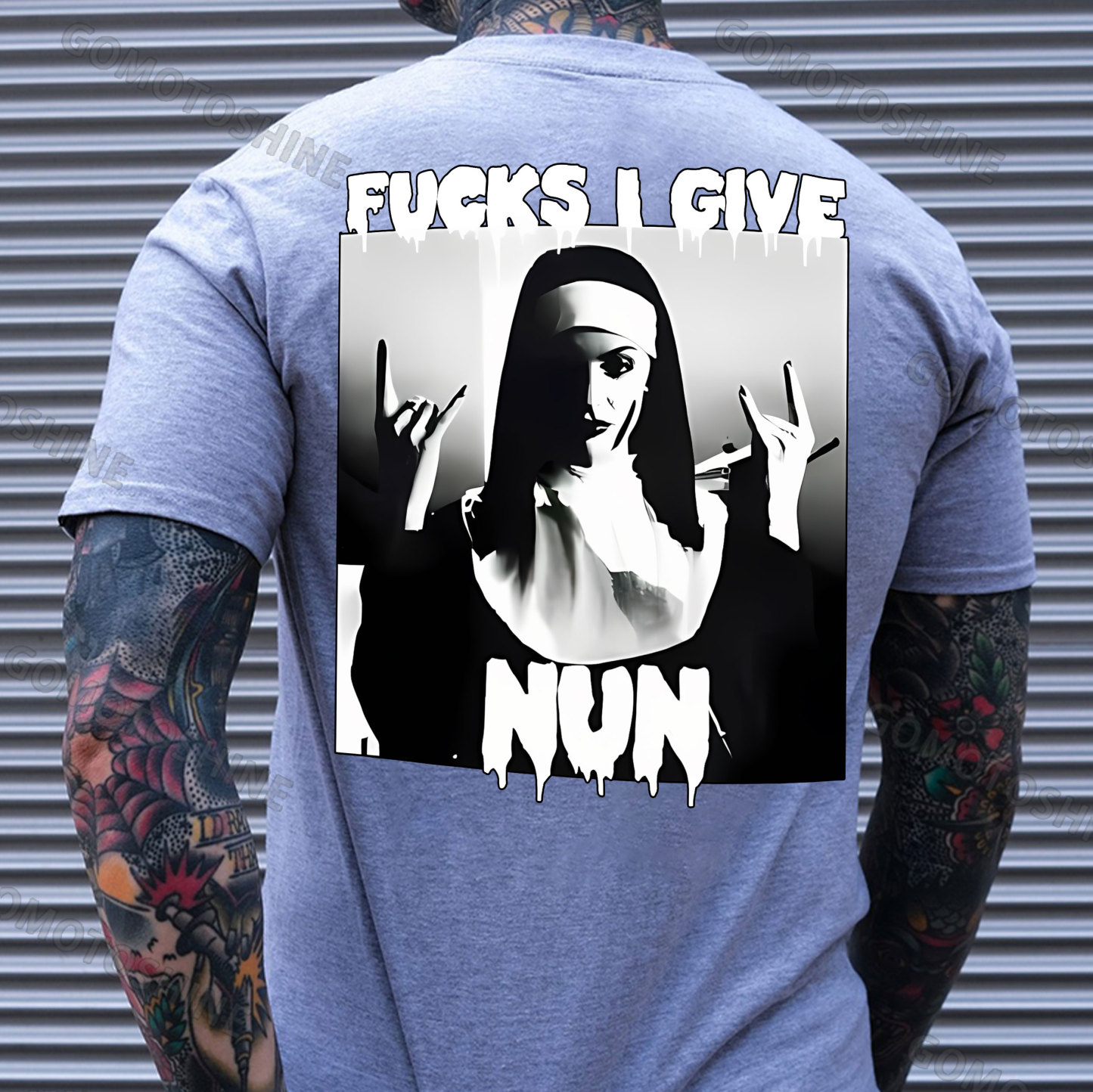 FUCKS I GIVE NUN Nun Print Men's T-Shirt
