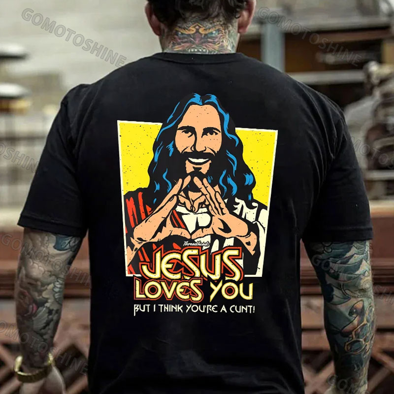 JESUS LOVES YOU Print Men's T-Shirt