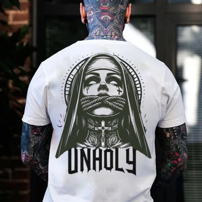 UNHOLY Tied Nun Print Men's T-Shirt
