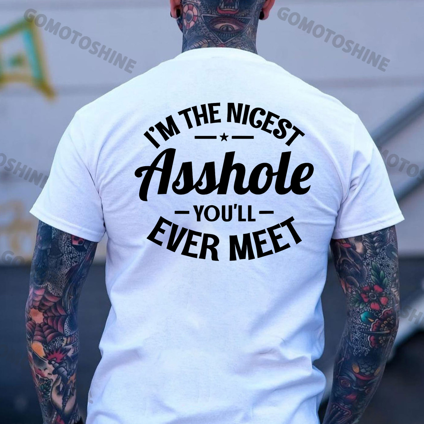 I'M THE NICEST ASSHOLE YOU'LL EVER MEET Print Men's T-Shirt