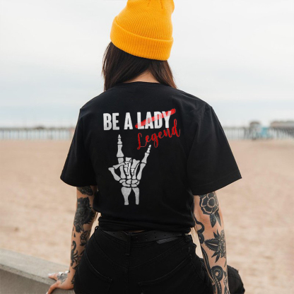 BE A LADY Bone Hand Print Women's T-shirt
