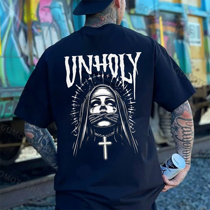UNHOLY Tied Nun Print Men's T-Shirt