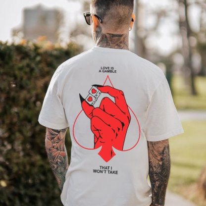 LOVE IS A GAMBLE Evil Hands White Print T-Shirt