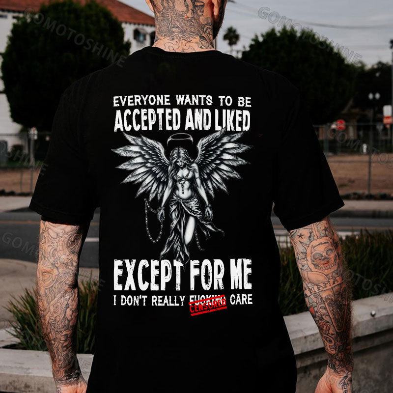 EVERYONE WANTS TO BE ACCEPTED AND LIKED Angel Print Men's T-Shirt