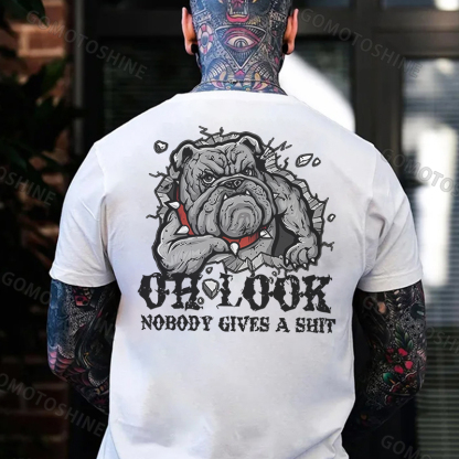 OH LOOK NOBODY GIVES A SHIT Hound Print Men's T-Shirt