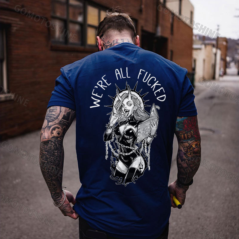 WE'RE ALL FUCKED Evil Secy Witch Print Men's T-Shirt