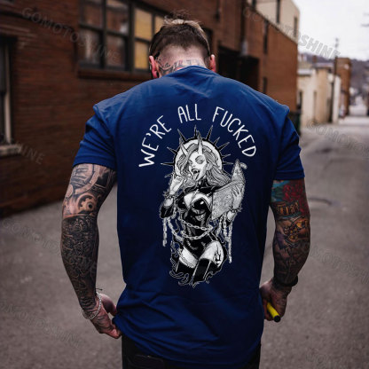 WE'RE ALL FUCKED Evil Secy Witch Print Men's T-Shirt