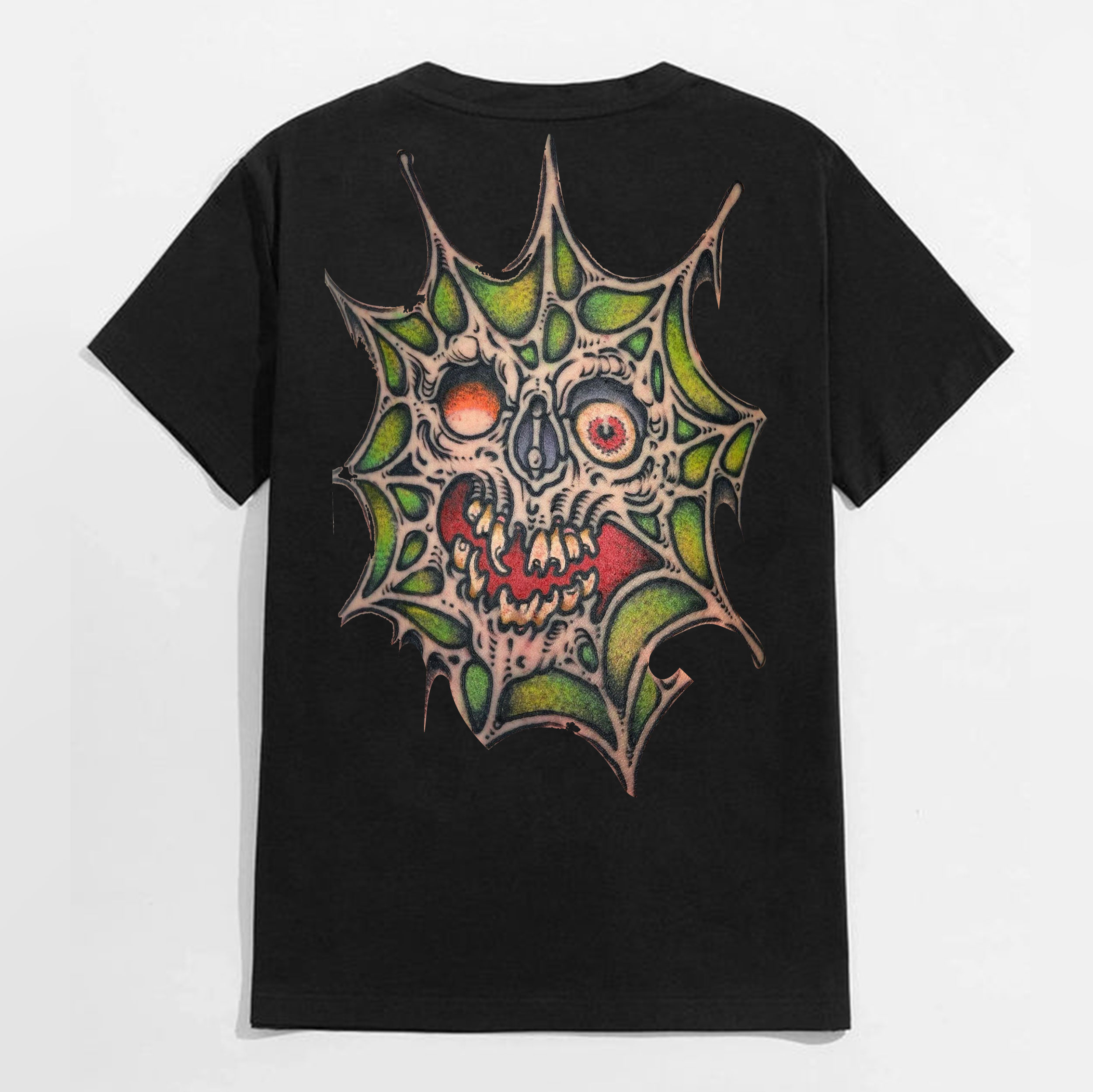 Skull in the Disgusting Item Black Print T-Shirt