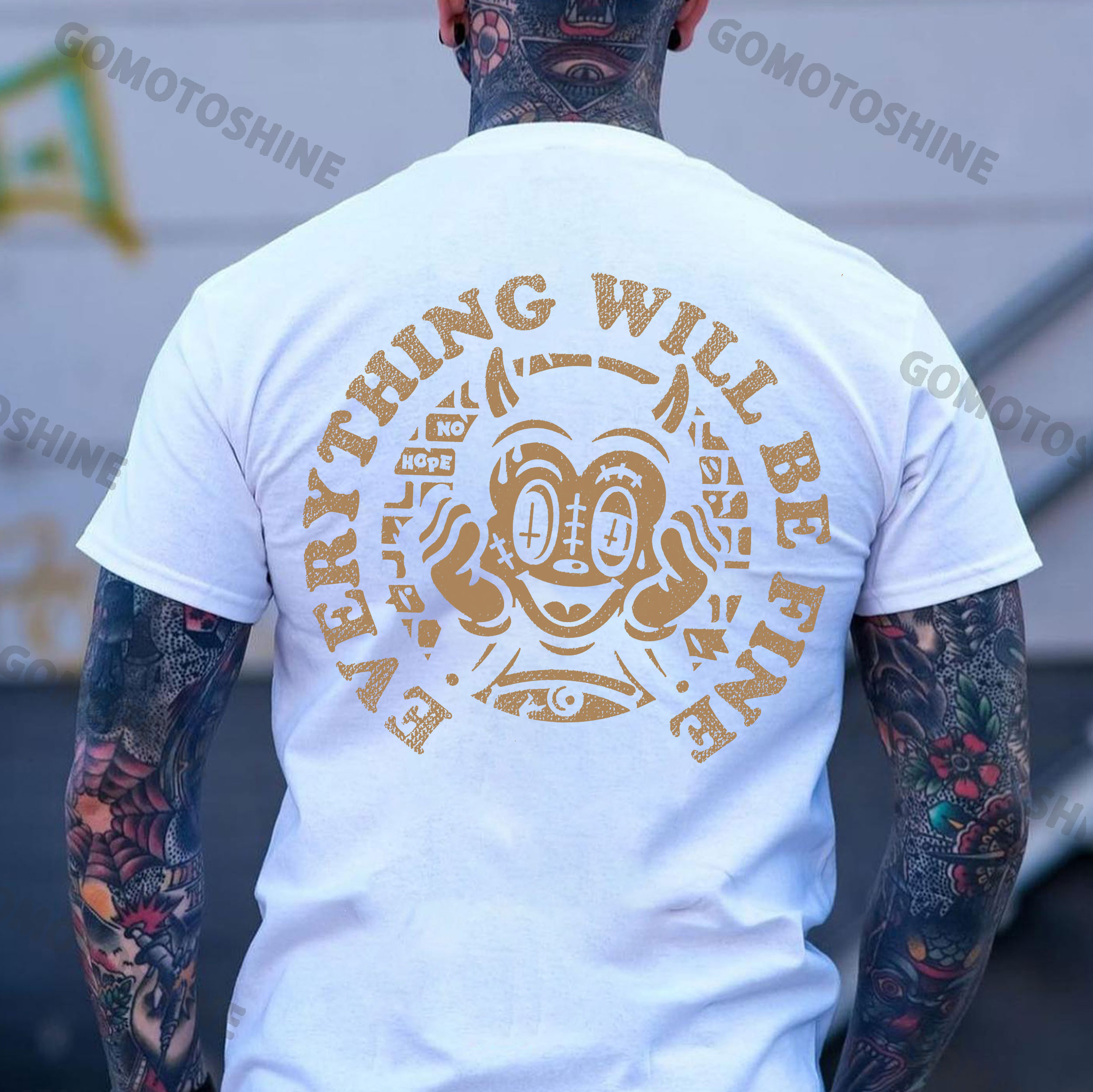 EVERYTHING WILL BE FINE Little Devil Print Men's T-Shirt