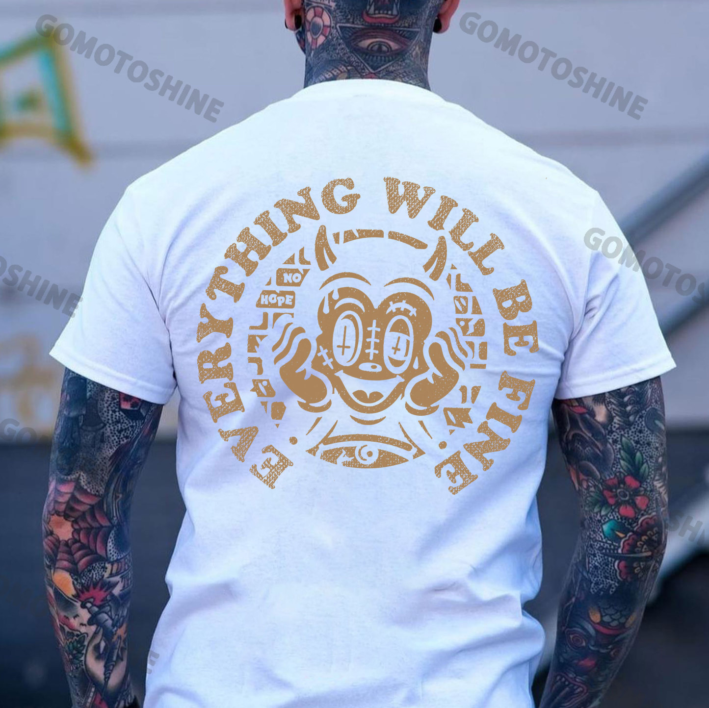 EVERYTHING WILL BE FINE Little Devil Print Men's T-Shirt