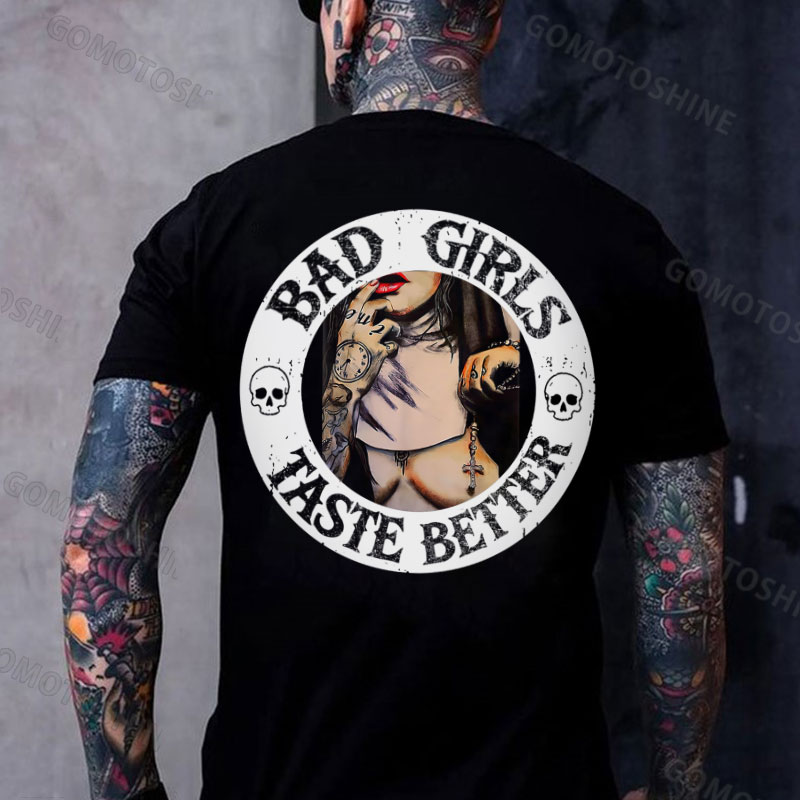 BAD GIRLS TASTE BETTER Sexy Nun Print Men's T-Shirt