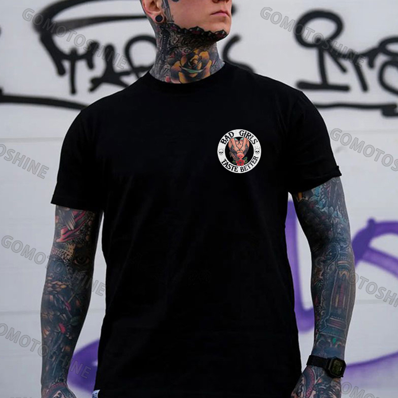 BAD GIRLS TASTE BETTER Get A Grip Sexy Lady Print Men's T-Shirt