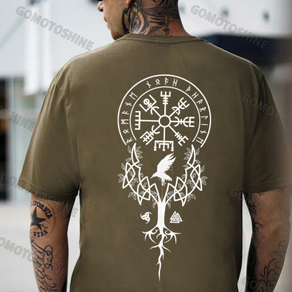 Rune Eagle Black Print T-shirt