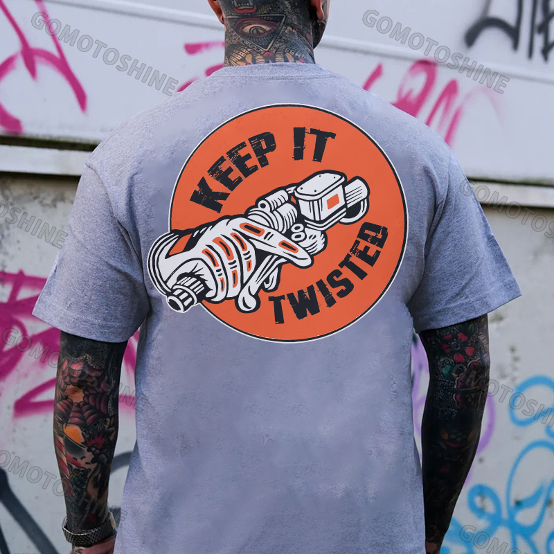 KEEP IT TWISTED Motor Head Graphic Casual Print T-shirt