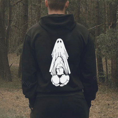 Oral Sex with Ghost Dirty Love Casual Black Print Hoodie