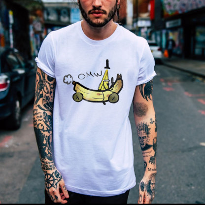 OMW Banana Boat White Print T-Shirt