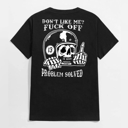 Don't Like Me Black Print T-Shirt