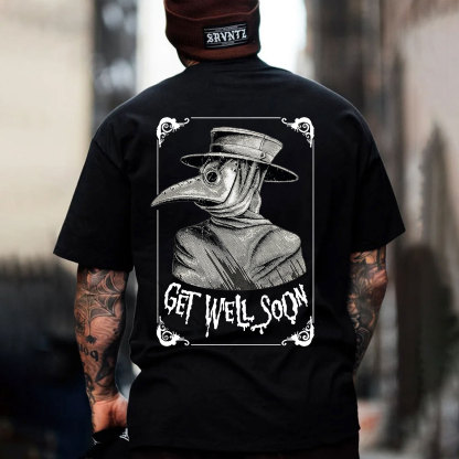 GET WELL SONG Doctor Crow Graphic Print T-shirt