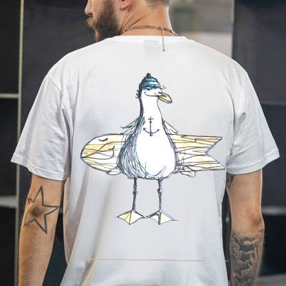 Religion Duck with Skateboarding White Print T-shirt