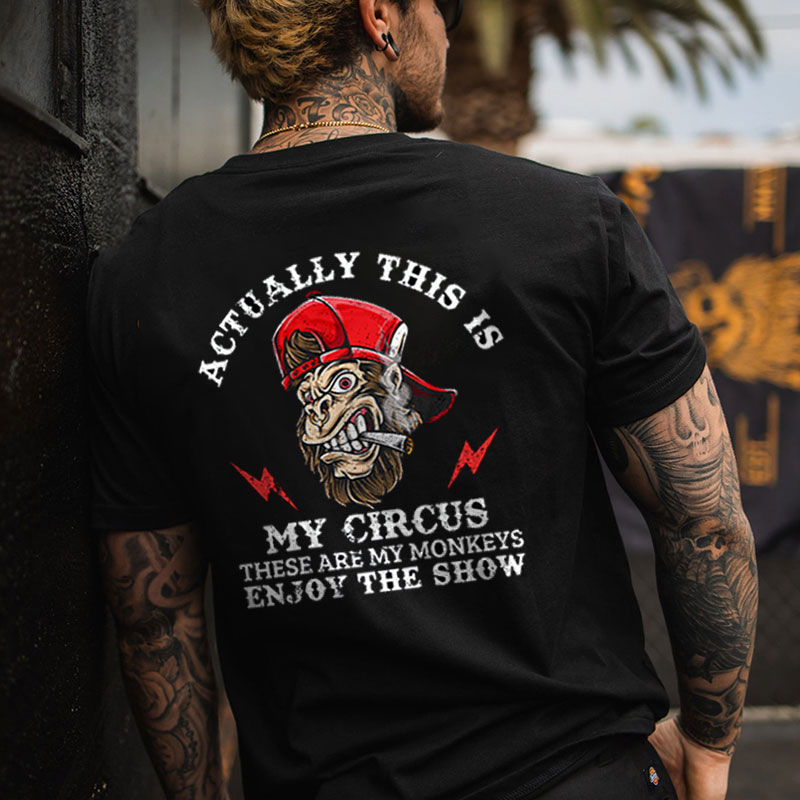 ACTUALLY THIS IS MY CIRCUS Black Print T-Shirt