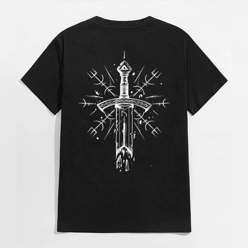 Broken Sword Black Print T-shirt