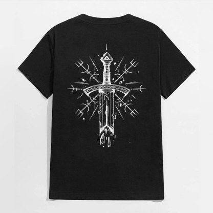 Broken Sword Black Print T-shirt