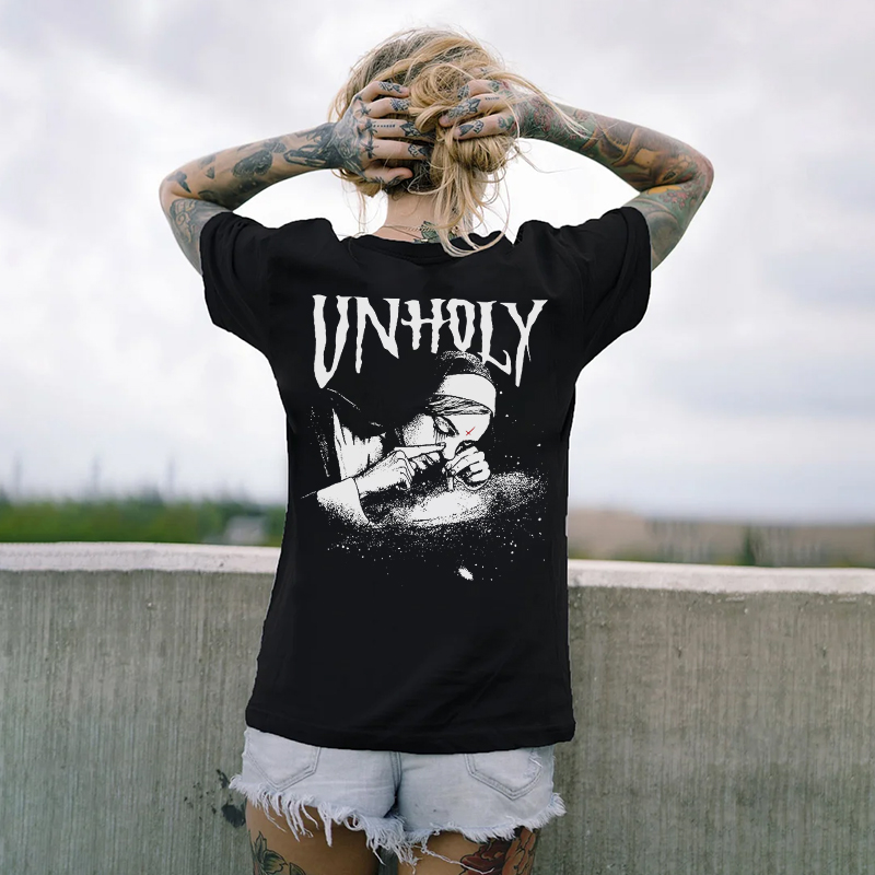 UNHOLY Nun Print Women's T-shirt