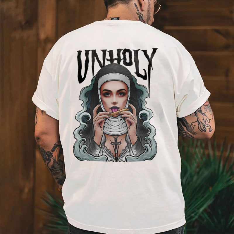 UNHOLY Sexy Nun Print Men's T-shirt