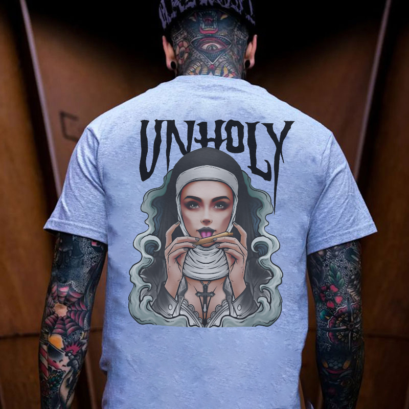 UNHOLY Sexy Nun Print Men's T-shirt