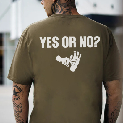 YES OR NO Unholy Hands Graphic Casual Black Print T-shirt